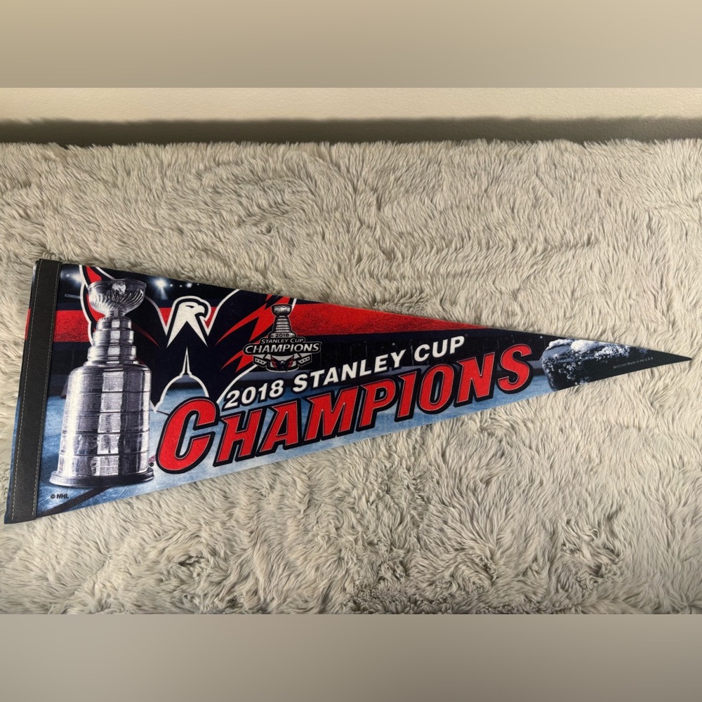 NHL Hockey Washington DC Capitals 2018 Stanley Cup Champions Pennant